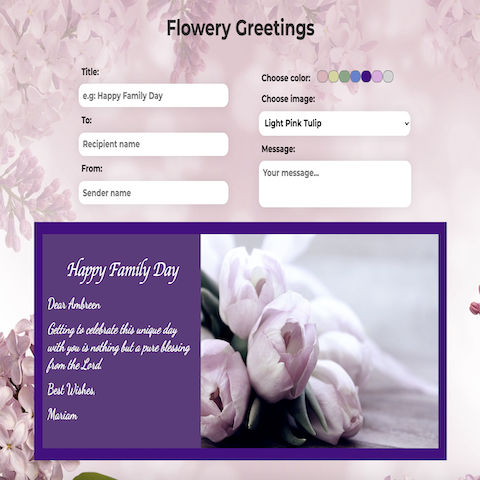 Flowery Greetings